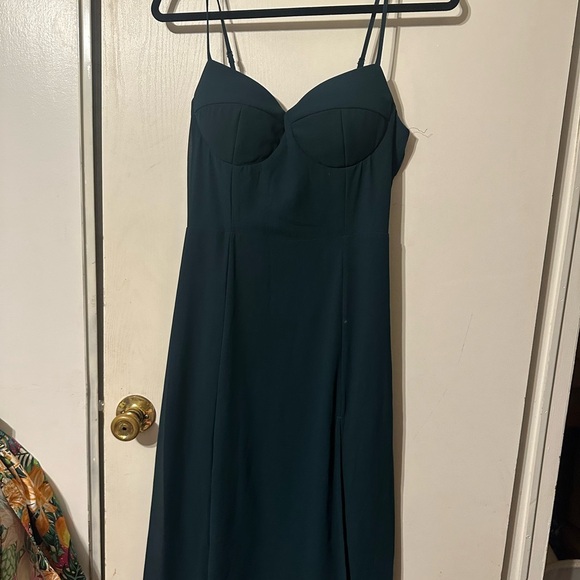 Windsor Green Spaghetti Strap Dress - Picture 1 of 6